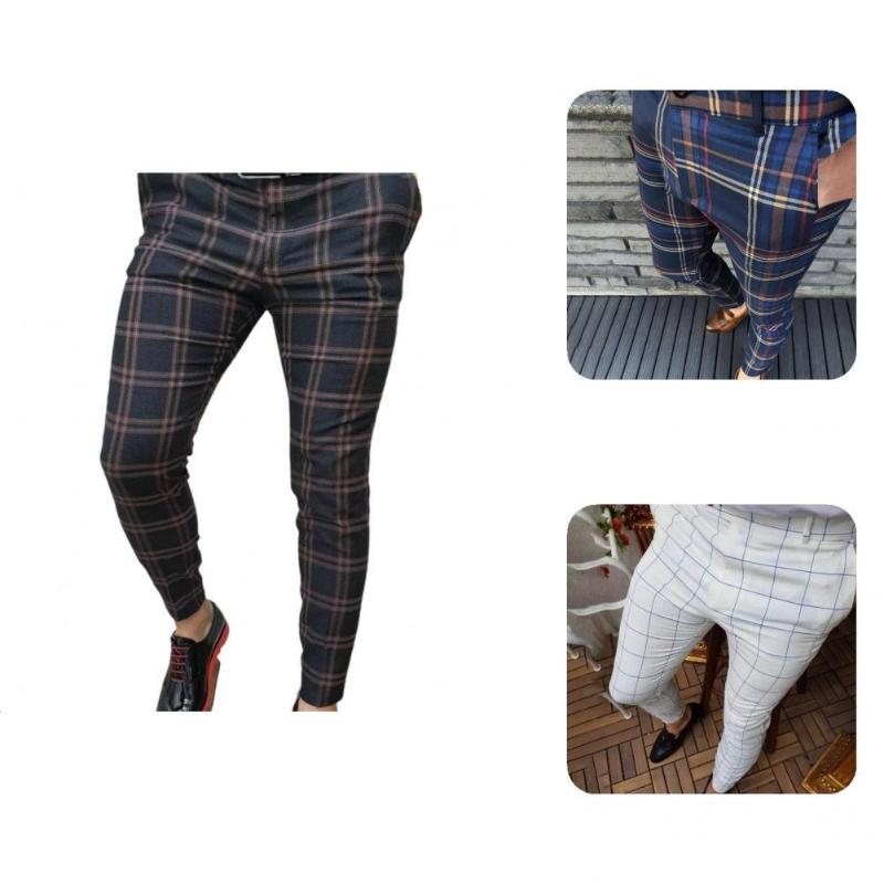 Men's Pants Bottoms Casual Slim-fitting Checkered Pencil Spring Autumn Men Trousers Mid Waist For Daily Wear, Black
Men's Pants Bottoms Casual Slim-fitting Checkered Pencil Spring Autumn Men Trousers Mid Waist For Daily Wear, Black