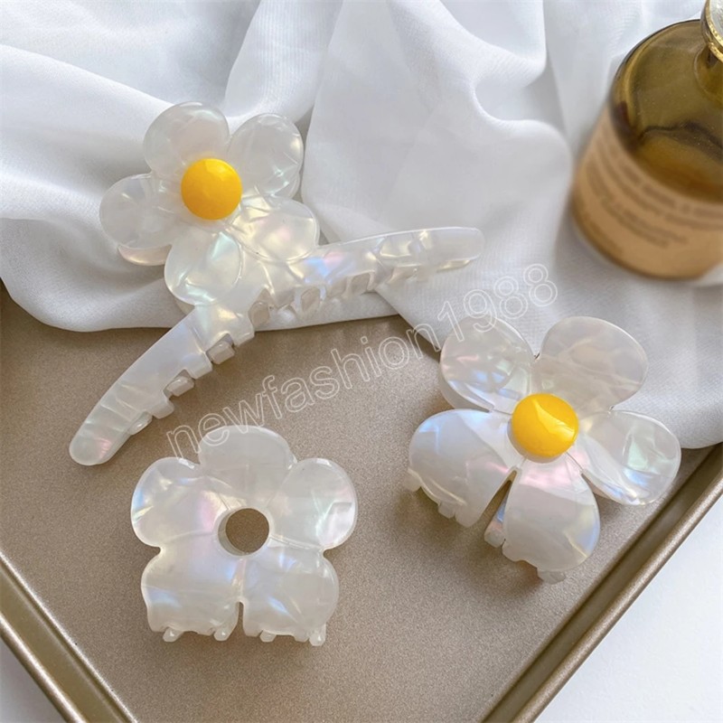 Acetate Hair Claws For Women Fashion Temperament White Flower Hair Clip Clamps Femme Hair Accessories
Acetate Hair Claws For Women Fashion Temperament White Flower Hair Clip Clamps Femme Hair Accessories