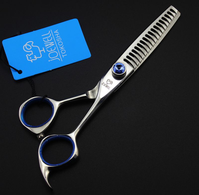 high quality JOEWELL 18 teeth hair thinning scissors 50% thinning rate 6.0 inch stainless steel professional barber tool 9CR