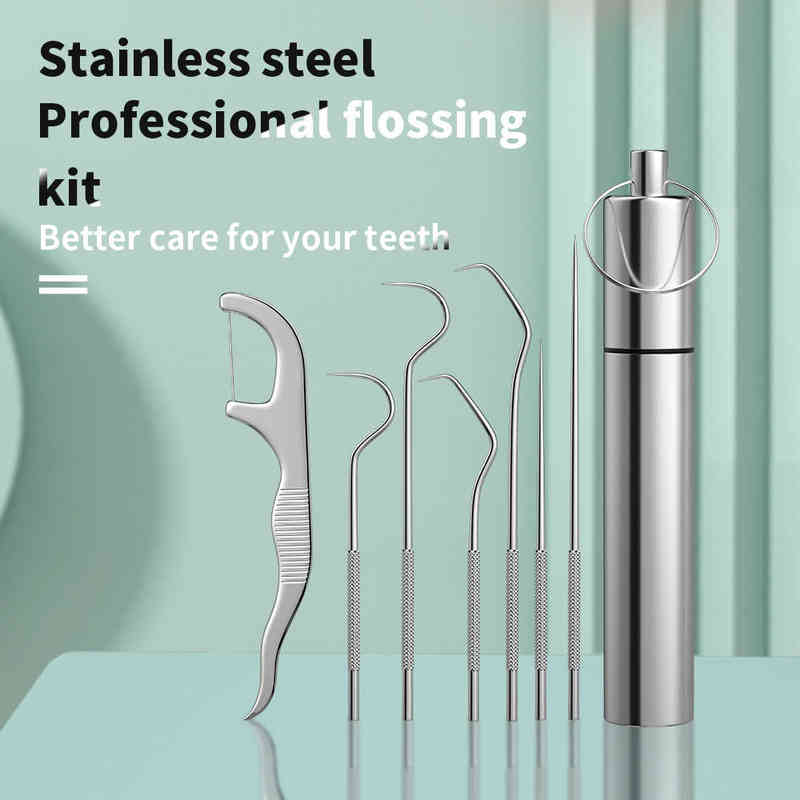 Dental Floss Toothpick 1Set Interdental Brush Metal Stainless Steel Cleaning Tooth Flossing Portable Pendant Flossers Oral Care T220810
Dental Floss Toothpick 1Set Interdental Brush Metal Stainless Steel Cleaning Tooth Flossing Portable Pendant Flossers Oral Care T220810