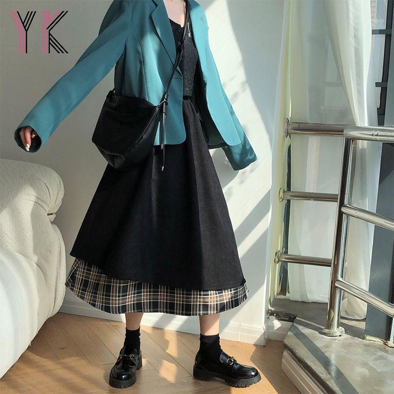 Skirts Vintage Pleated Plaid Women High Waist Patchwork Long 2022 Autumn Winter Harajuku Female Party Streetwear, Black
Skirts Vintage Pleated Plaid Women High Waist Patchwork Long 2022 Autumn Winter Harajuku Female Party Streetwear, Black
