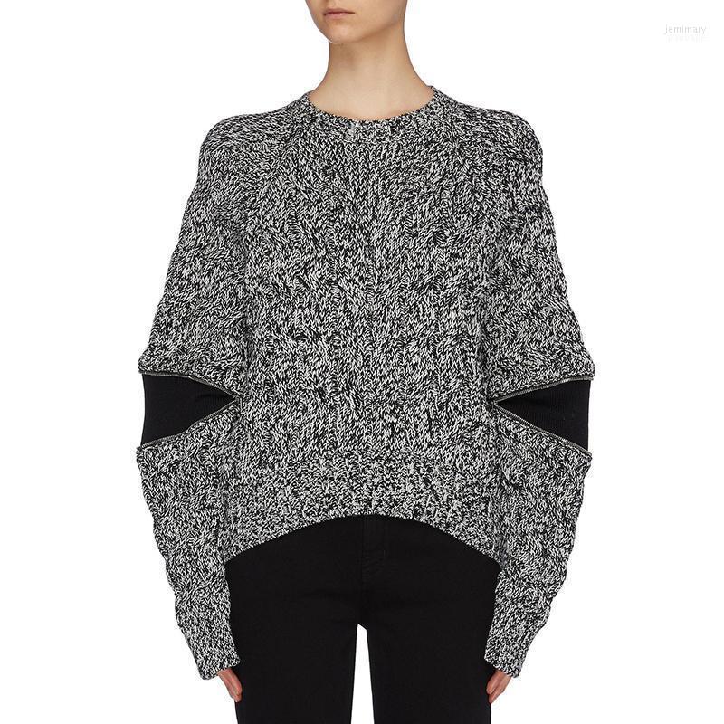 Women' Sweaters Zipper Patchwork Sweater O Neck Lantern Sleeve Pullovers Autumn Kitting Female 2022 Jemi22, Gy
Women' Sweaters Zipper Patchwork Sweater O Neck Lantern Sleeve Pullovers Autumn Kitting Female 2022 Jemi22, Gy