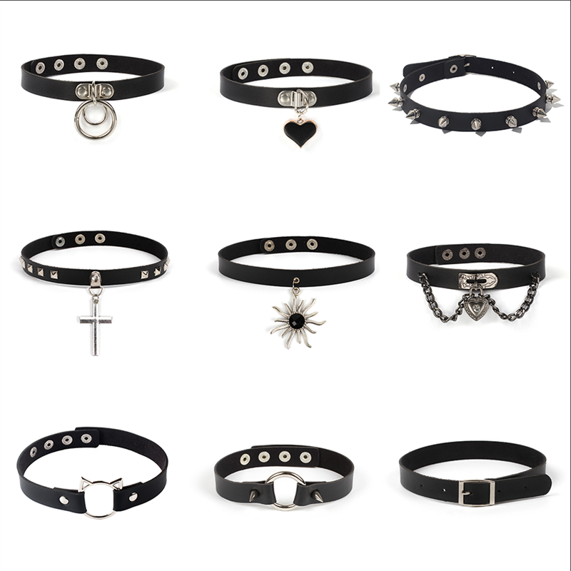 Chokers Hip Hop Gothic Leather Choker Necklace For Women Teens Girls Punk Black Heart Cross Collar Pendant Rock Party Jewelry
Chokers Hip Hop Gothic Leather Choker Necklace For Women Teens Girls Punk Black Heart Cross Collar Pendant Rock Party Jewelry