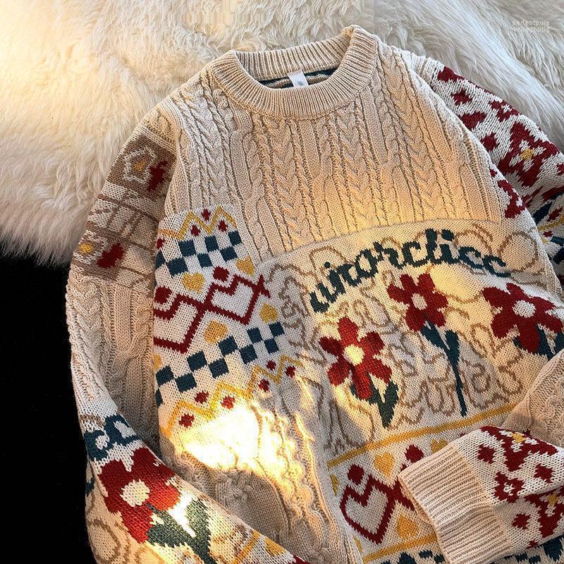 Men's Sweaters O-neck Sweater Contrast Stitching Jacquard Tops Knitted Loose Casual Long Sleeve Warm Clothes Winter Retro Flower Pullover Pe, Blue
Men's Sweaters O-neck Sweater Contrast Stitching Jacquard Tops Knitted Loose Casual Long Sleeve Warm Clothes Winter Retro Flower Pullover Pe, Blue
