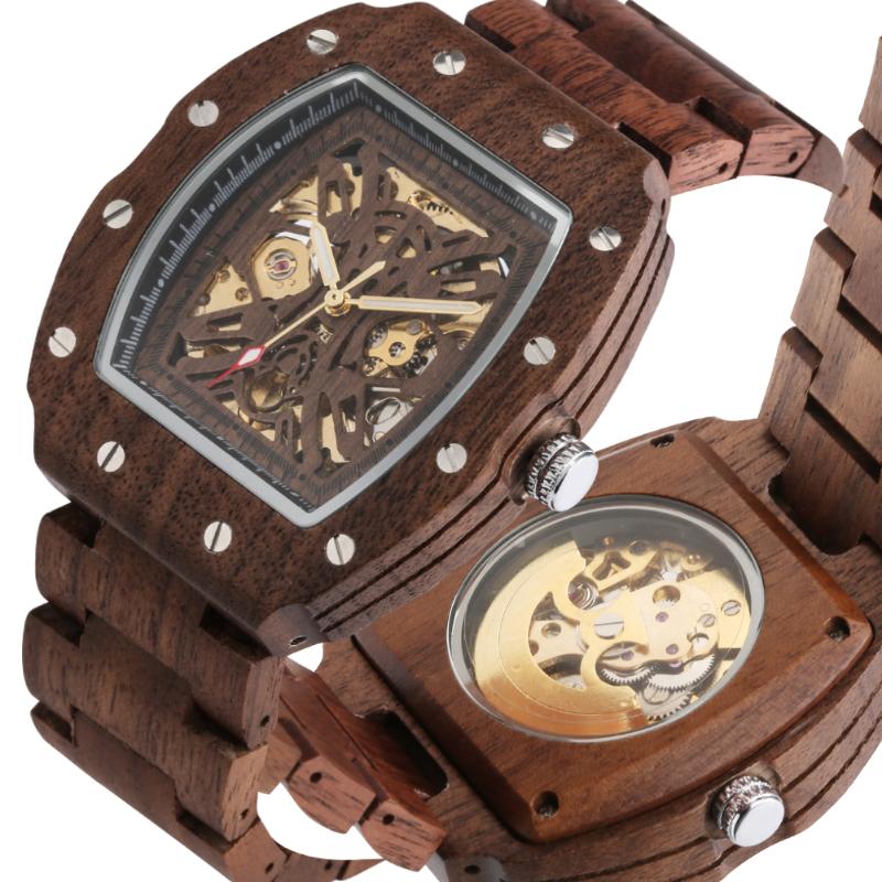 Wristwatches Punk Retro Ebony/Zebrawood Tonneau Dial Hollow Automatic Mechanical Watch Men Full Wooden Bracelet Band Man TimepieceWristwatch, B-no box
Wristwatches Punk Retro Ebony/Zebrawood Tonneau Dial Hollow Automatic Mechanical Watch Men Full Wooden Bracelet Band Man TimepieceWristwatch, B-no box