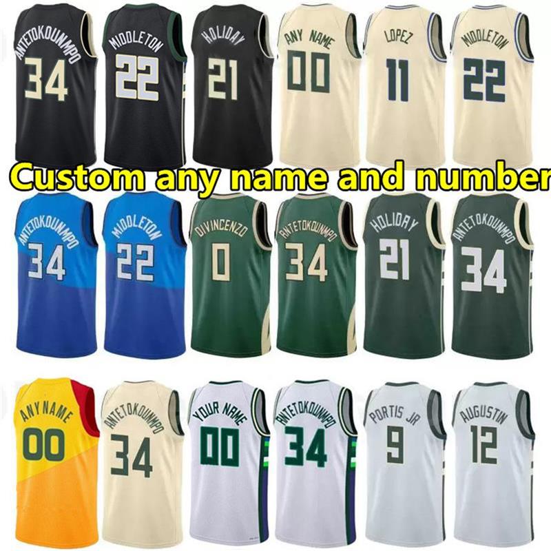 Custom Milwauk Buck Basketball Jerseys Giannis 34 Antetokounmpo Bobby Portis jr Khris Middleton Jrue Holiday Connaughton Grayson Allen city 75th Jersey edition, Colour 6
Custom Milwauk Buck Basketball Jerseys Giannis 34 Antetokounmpo Bobby Portis jr Khris Middleton Jrue Holiday Connaughton Grayson Allen city 75th Jersey edition, Colour 6