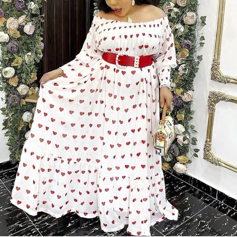 Casual Dresses White Dress Women Elegant Chiffon Printed Off Shoulder High Waisted Full Sleeve Floor Length Fashion Evening Night Party, African dress
Casual Dresses White Dress Women Elegant Chiffon Printed Off Shoulder High Waisted Full Sleeve Floor Length Fashion Evening Night Party, African dress