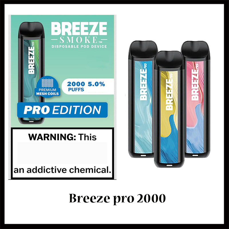Breeze pro 2000 Puffs edition mesh Coil Disposable E cigarettes Vape Pen 6ml Pre-filled Pods Cartridge 1000mAh Battery Vaporizers 0268311-02
Breeze pro 2000 Puffs edition mesh Coil Disposable E cigarettes Vape Pen 6ml Pre-filled Pods Cartridge 1000mAh Battery Vaporizers 0268311-02