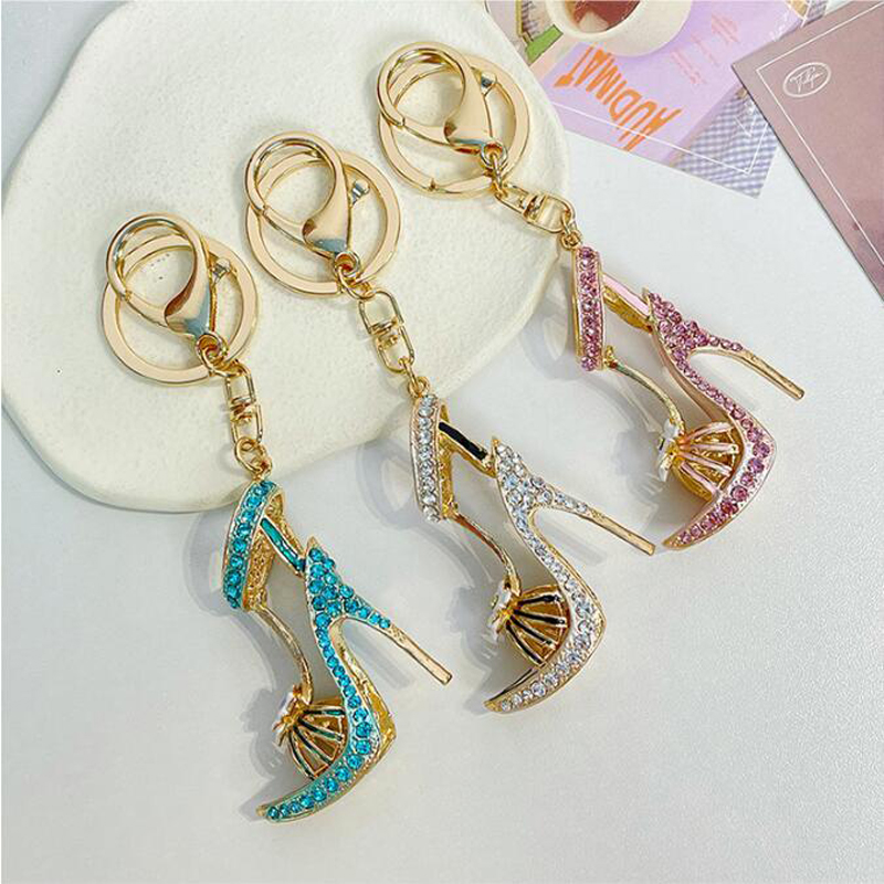 JINGLANG Trendy White Powder Blue Crystal High Heel Shoe Shape Keychain Bag Key Accessories Ornaments
JINGLANG Trendy White Powder Blue Crystal High Heel Shoe Shape Keychain Bag Key Accessories Ornaments