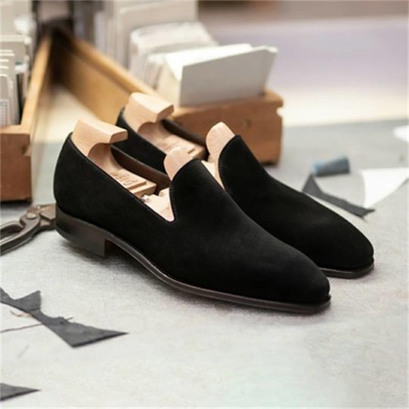 New Loafers Shoes Men Faux Suede Solid Color Fashion Business Casual Wedding Daily Simple Multicolor Optional Dress Shoes CP057