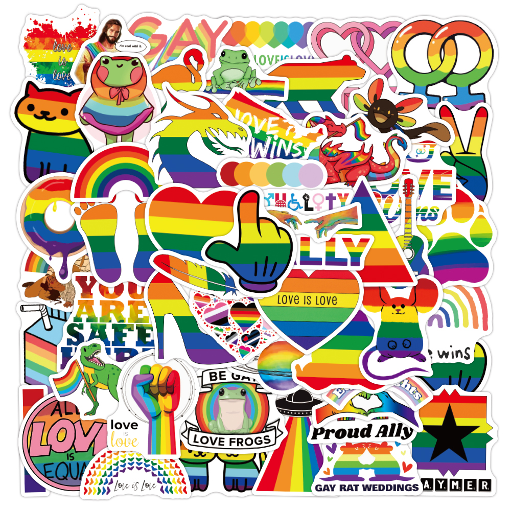 50Pcs Gay Pride Stickers LGBTQ Graffiti Kids Toy Skateboard car Motorcycle Bicycle Sticker Decals Wholesale, Multi colors
50Pcs Gay Pride Stickers LGBTQ Graffiti Kids Toy Skateboard car Motorcycle Bicycle Sticker Decals Wholesale, Multi colors