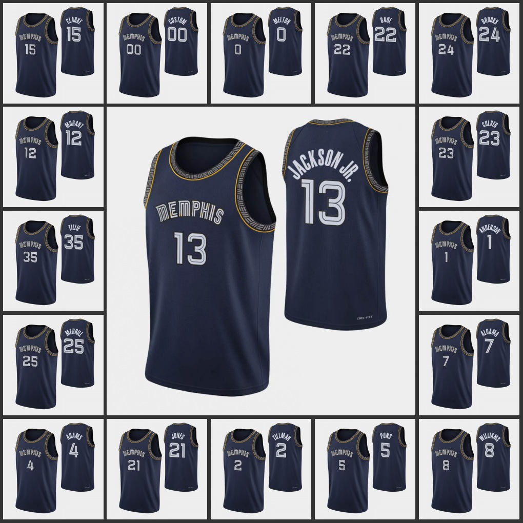 Memphis''Grizzlies''Ja Morant Tyrell Terry Jaren Jackson Jr. De'Anthony Melton Kyle Anderson Custom 75th Anniversary City Navy Jersey
Memphis''Grizzlies''Ja Morant Tyrell Terry Jaren Jackson Jr. De'Anthony Melton Kyle Anderson Custom 75th Anniversary City Navy Jersey