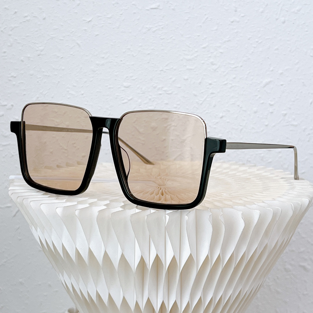Black large frame UV protection sunglasses brown lens ins sunglasses new retro classic