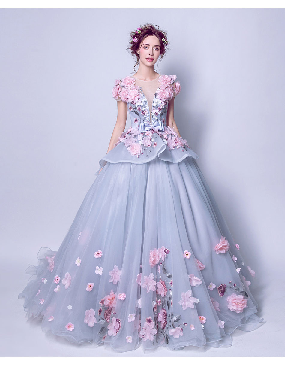 Modest Sparkly Crystal Lace Dresses Cathedral Train Bridal Gowns Real Image 3D Floral Plus Size Wedding Gown Pnina Tornai 403