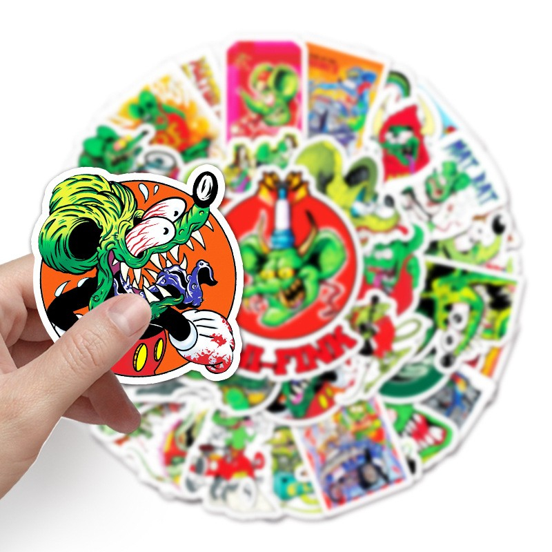 50Pcs/Lot Rat Fink Stickers mouse graffiti Stickers for DIY Luggage Laptop Skateboard Motorcycle Bicycle Sticker