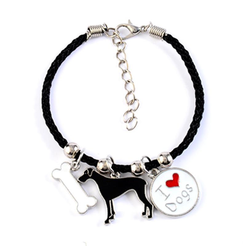 Charm Bracelets Great Dane & Bangles For Men Women Girls Silver Color Alloy Rope Chain Male Female Dog Bracelet Bijoux FemmeCharm
Charm Bracelets Great Dane & Bangles For Men Women Girls Silver Color Alloy Rope Chain Male Female Dog Bracelet Bijoux FemmeCharm