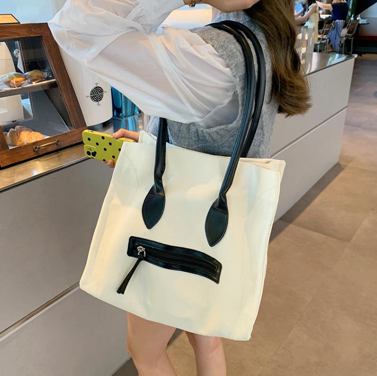 Large Capacity Canvas Shoulder Bag For Women Shopping Bags Fashion Tote Handbags Luxury, Black
Large Capacity Canvas Shoulder Bag For Women Shopping Bags Fashion Tote Handbags Luxury, Black