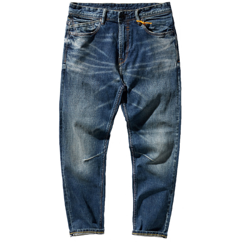 Japanese-Style Retro Jeans Men 's Autumn and Winter Thick Stretch Worn Looking Washed-out Straight -Leg Denim Trousers, Blue
Japanese-Style Retro Jeans Men 's Autumn and Winter Thick Stretch Worn Looking Washed-out Straight -Leg Denim Trousers, Blue
