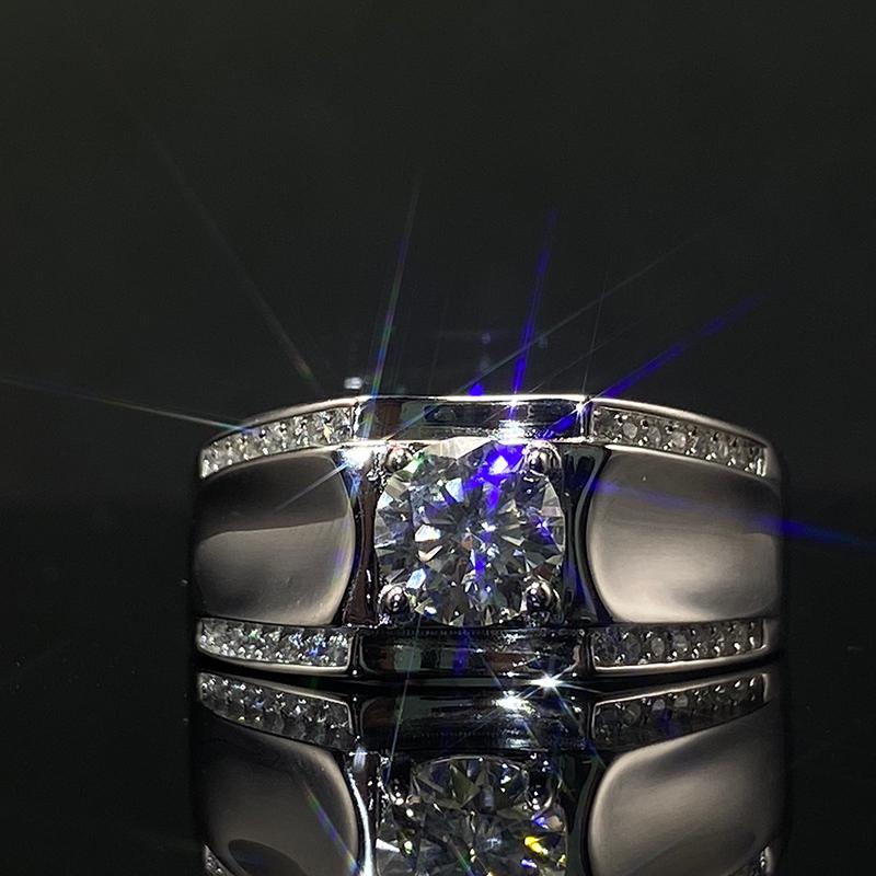 Cluster Rings Sterling Silver Moissanite Ring For Men 1.0ct 2.0ct 3.0ct Pave Set Brilliant Men's RingCluster
Cluster Rings Sterling Silver Moissanite Ring For Men 1.0ct 2.0ct 3.0ct Pave Set Brilliant Men's RingCluster