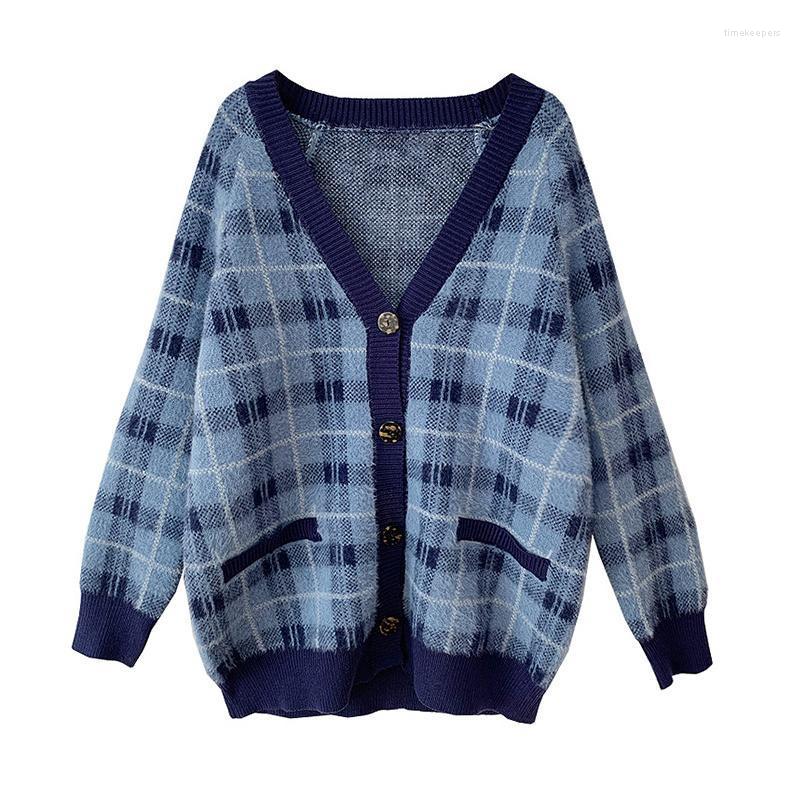 Women's Knits & Tees Autumn Winter Ladies Cardigans Long Sleeve Knitted Argyle Sweater Women Sweaters Female Jumpers Cardigan Jacket With Bu, As pic
Women's Knits & Tees Autumn Winter Ladies Cardigans Long Sleeve Knitted Argyle Sweater Women Sweaters Female Jumpers Cardigan Jacket With Bu, As pic