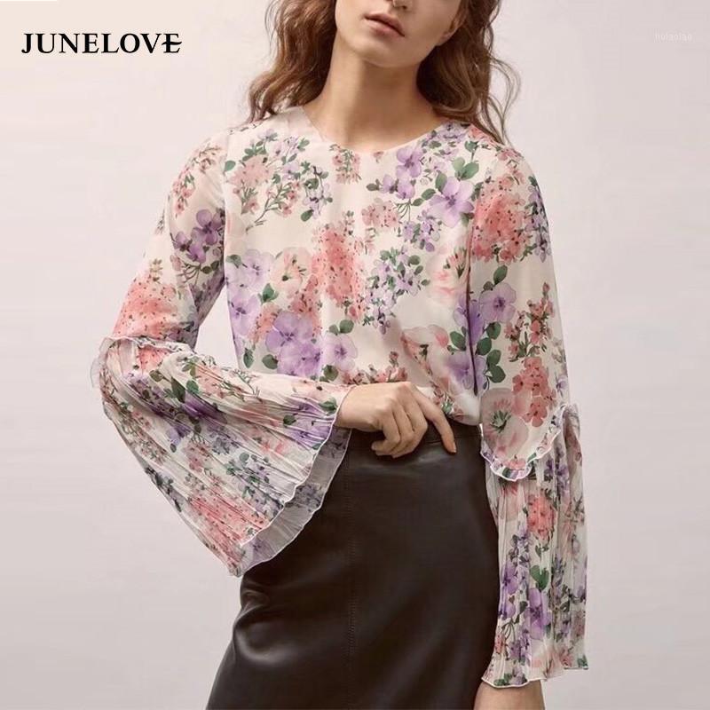 Women' Blouses & Shirts JuneLove 2022 Women Spring Casual Floral Printed Blouse Flare Sleeve O Neck Full Butterfly Female Blusas, Multi
Women' Blouses & Shirts JuneLove 2022 Women Spring Casual Floral Printed Blouse Flare Sleeve O Neck Full Butterfly Female Blusas, Multi