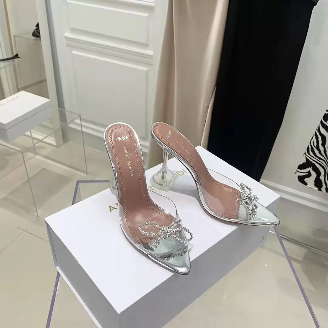 AMINA MUADDI Fashion Season Shoes Italy Rosie Glass Slippers Mules Transparent Pvc White Crystal Bow Sandals qCA, As picture
AMINA MUADDI Fashion Season Shoes Italy Rosie Glass Slippers Mules Transparent Pvc White Crystal Bow Sandals qCA, As picture