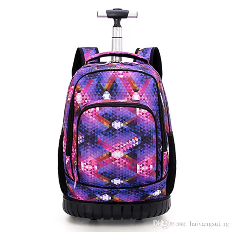 Middle school students trolley bags for boy travel backpack teens schoolbag girl luggage waterproof children's wheel computer bag suitcase
