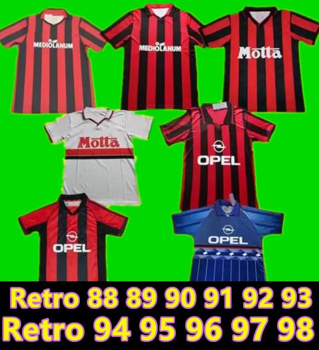 1988 1989 1990 1991 1992 1993 1994 1995 1996 1997 1998 soccer jersey Retro vintage football shirt classic ac MALDINI MILAN VAN BASTEN WEAH 95 96 blue
1988 1989 1990 1991 1992 1993 1994 1995 1996 1997 1998 soccer jersey Retro vintage football shirt classic ac MALDINI MILAN VAN BASTEN WEAH 95 96 blue