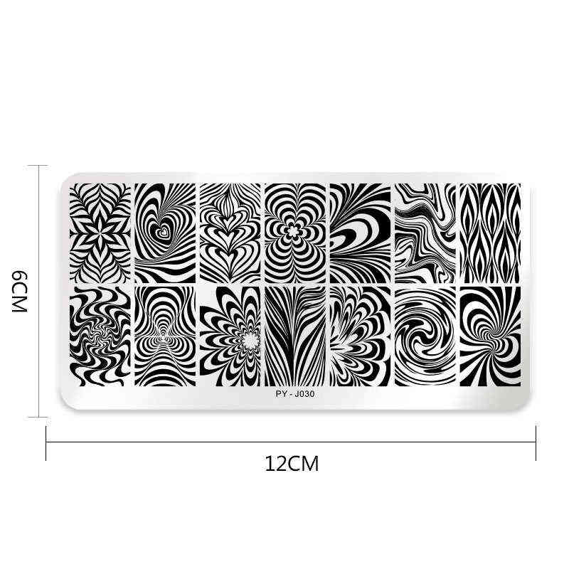Nail Gel Toy Pict You Geometry Stamping Plates Lines Animal Fruits Theme Template Plate Mold Art Stencil Tools 0328