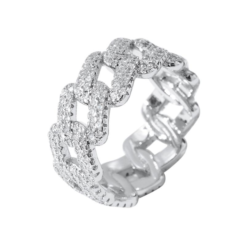 Cluster Rings Hip-hop Zircon Cuban Chain Ring Copper Micro-inlaid Electroplating Real Gold Personality Trend Men 10mm
Cluster Rings Hip-hop Zircon Cuban Chain Ring Copper Micro-inlaid Electroplating Real Gold Personality Trend Men 10mm