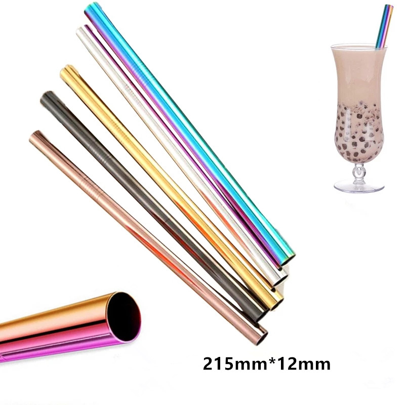 Large 12mm Bubble Tea Milkshake Straw Reusable Metal Straw 304 Stainless Steel Drinking Set Bar Straight Straws Tubes for Car Cup Bottle(each in opp bag)
Large 12mm Bubble Tea Milkshake Straw Reusable Metal Straw 304 Stainless Steel Drinking Set Bar Straight Straws Tubes for Car Cup Bottle(each in opp bag)