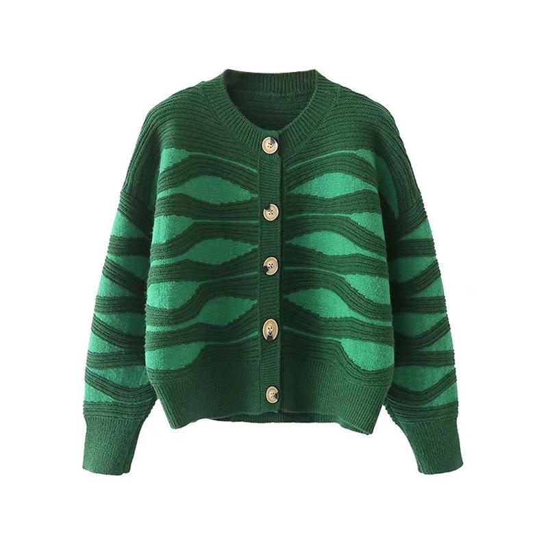 Women's Knits & Tees Cardigan Sweater 2022autumn Winter Green Striped O-neck Warm Long-sleeved Women Fashion Street Elegant Youth SweaterWom
Women's Knits & Tees Cardigan Sweater 2022autumn Winter Green Striped O-neck Warm Long-sleeved Women Fashion Street Elegant Youth SweaterWom