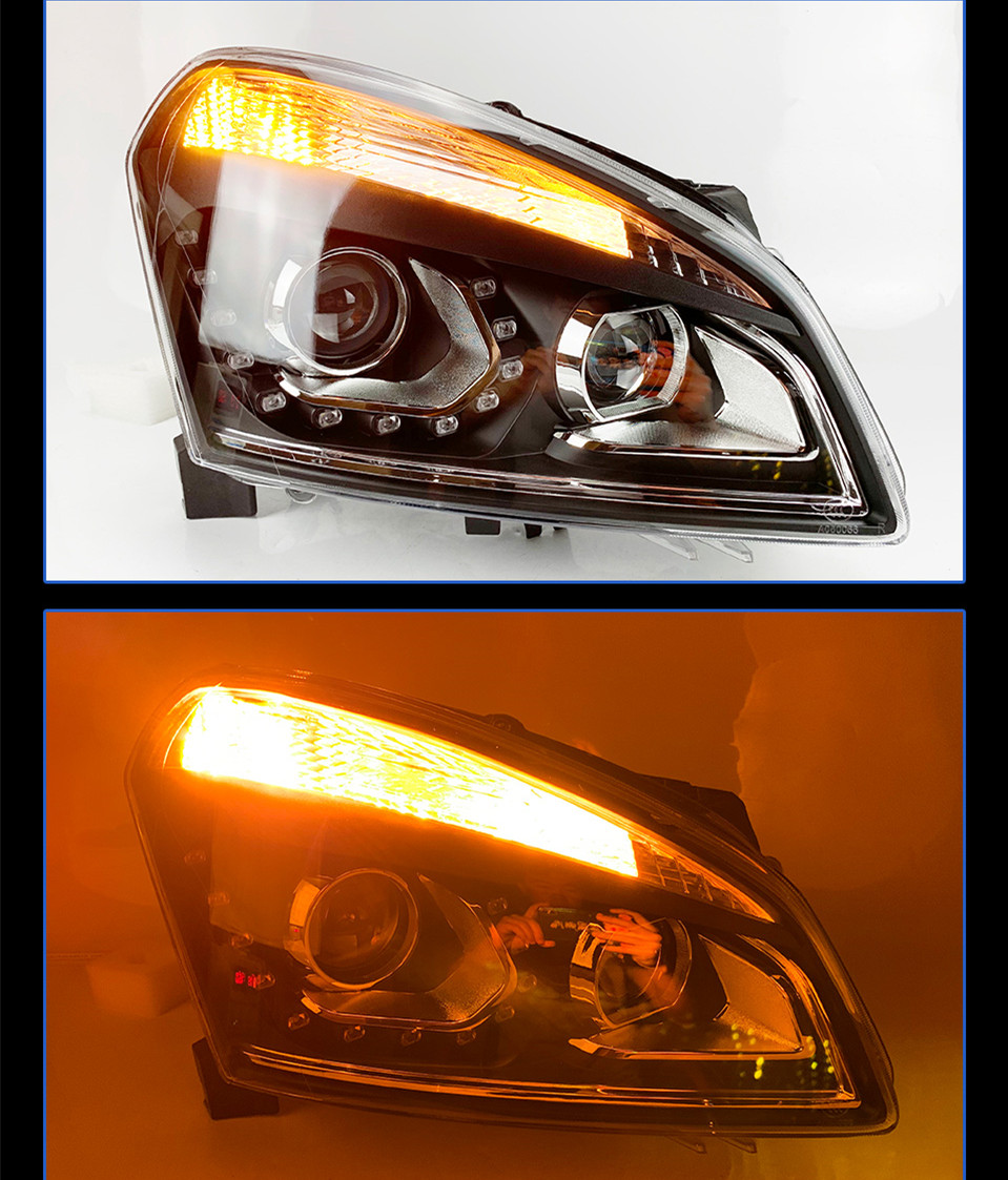 Car Headlights For Nissan Qashqai LED Headlight 2007-16 LED Signal Light Daytime Running Lights High Beam