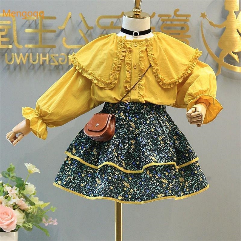 Toddler Kids Baby Girls Full Sleeve Ruffles Solid Top Shirts Flower Tiered Skirts Children Princess Casual Clothes Set 2pcs 38Y 220617, Yellow
Toddler Kids Baby Girls Full Sleeve Ruffles Solid Top Shirts Flower Tiered Skirts Children Princess Casual Clothes Set 2pcs 38Y 220617, Yellow