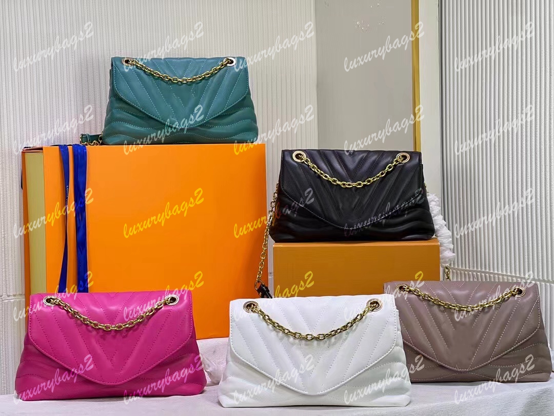 Shoulder Bags Designer Handbags Bags Wallet Purse 5 Colors 24cm NEW WAVE Crossbody Genuine Leather Totes Chain Bag Handbag, Deep blue letter 
Shoulder Bags Designer Handbags Bags Wallet Purse 5 Colors 24cm NEW WAVE Crossbody Genuine Leather Totes Chain Bag Handbag, Deep blue letter