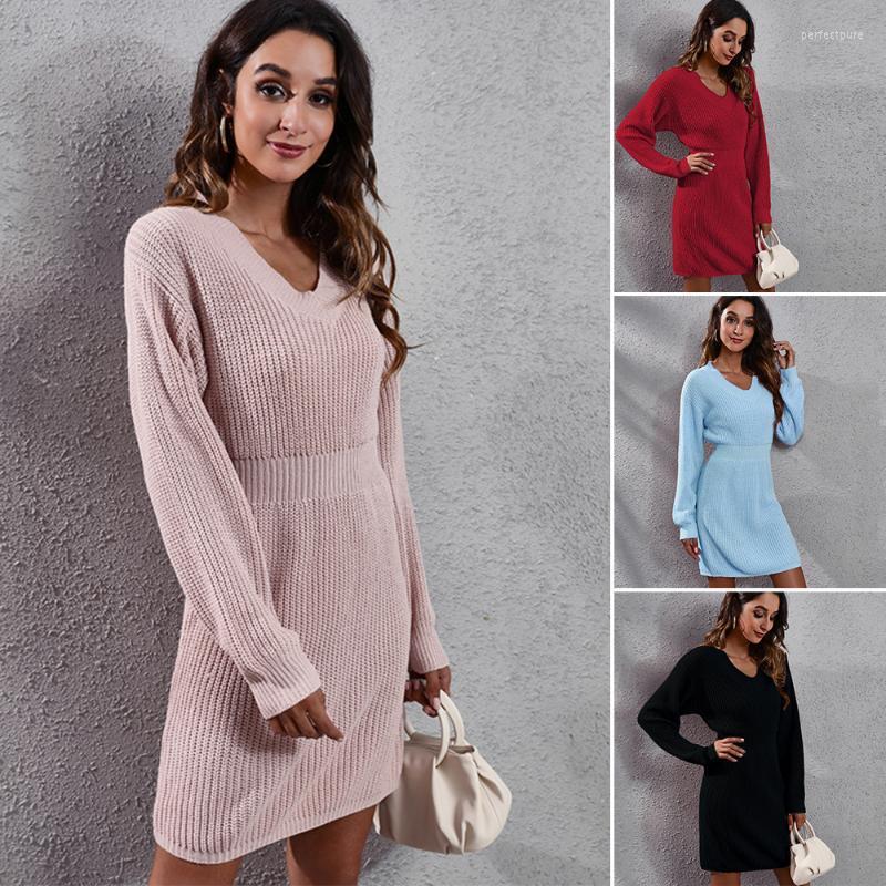 Women' Sweaters Lady' Knitted Skirts Dresses V-neck Shoulder-down Long-sleeved Waist-in Wool Skirt Women' Knit DressWomen' Perf2, Black
Women' Sweaters Lady' Knitted Skirts Dresses V-neck Shoulder-down Long-sleeved Waist-in Wool Skirt Women' Knit DressWomen' Perf2, Black