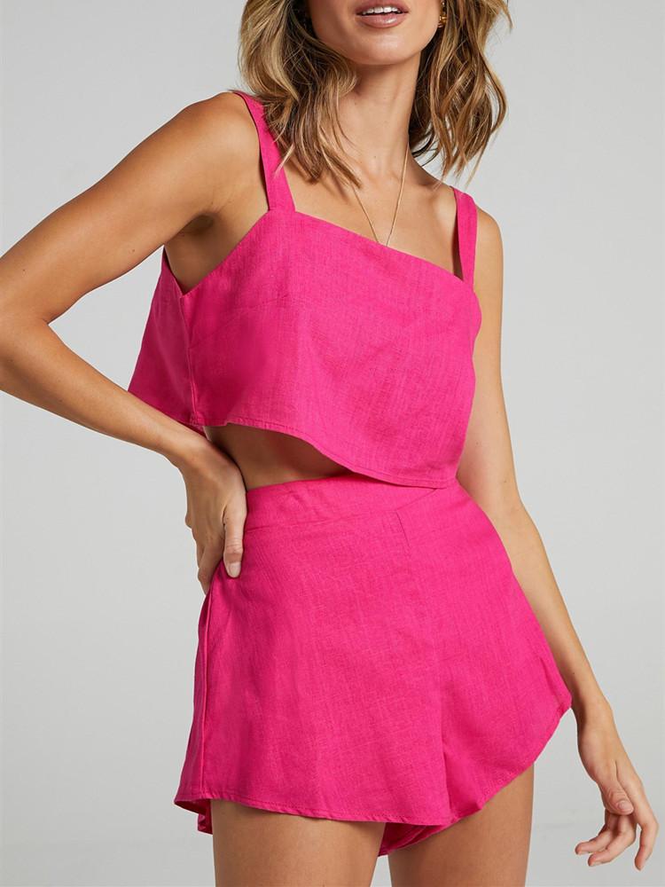 Women' Tracksuits Women Two Piece Short Sets Outfits Sleeveless Tank Top High Waist Shorts Set Solid Color Loose Summer 2pcs TracksuitWomen, Blue
Women' Tracksuits Women Two Piece Short Sets Outfits Sleeveless Tank Top High Waist Shorts Set Solid Color Loose Summer 2pcs TracksuitWomen, Blue