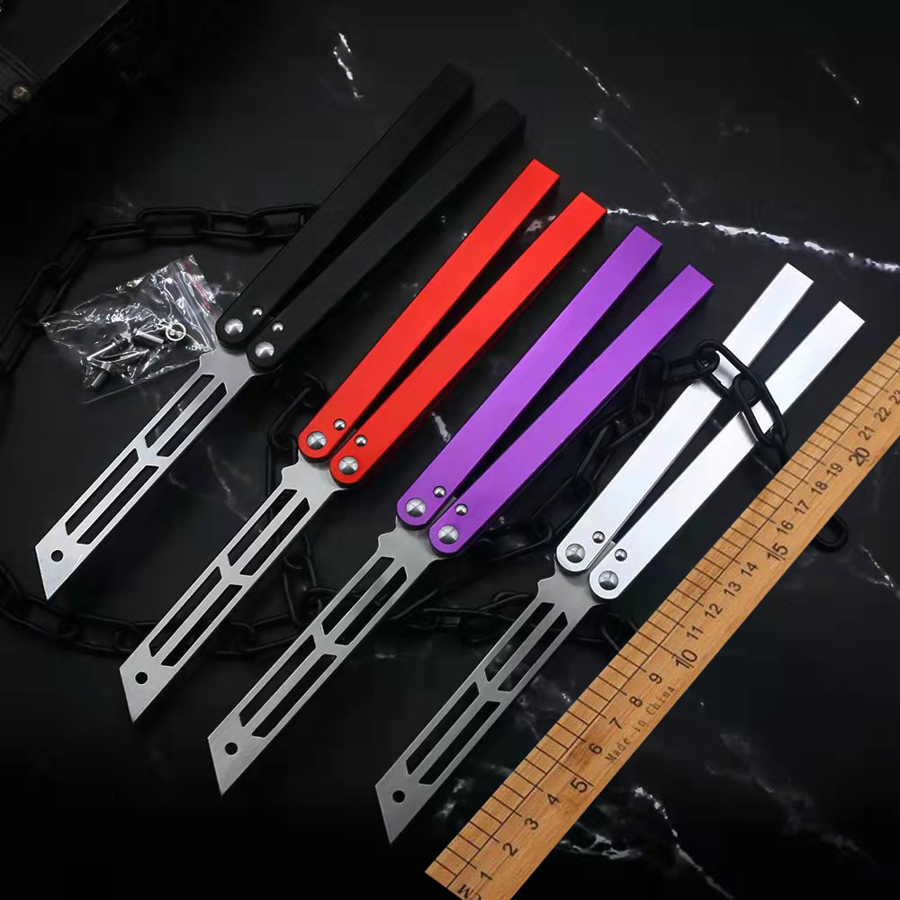 SQUID INDUSTRIES Butterfly Practice free swing Knife 420 Blade Aviation aluminum t6-6063 Handle BM40 41
SQUID INDUSTRIES Butterfly Practice free swing Knife 420 Blade Aviation aluminum t6-6063 Handle BM40 41