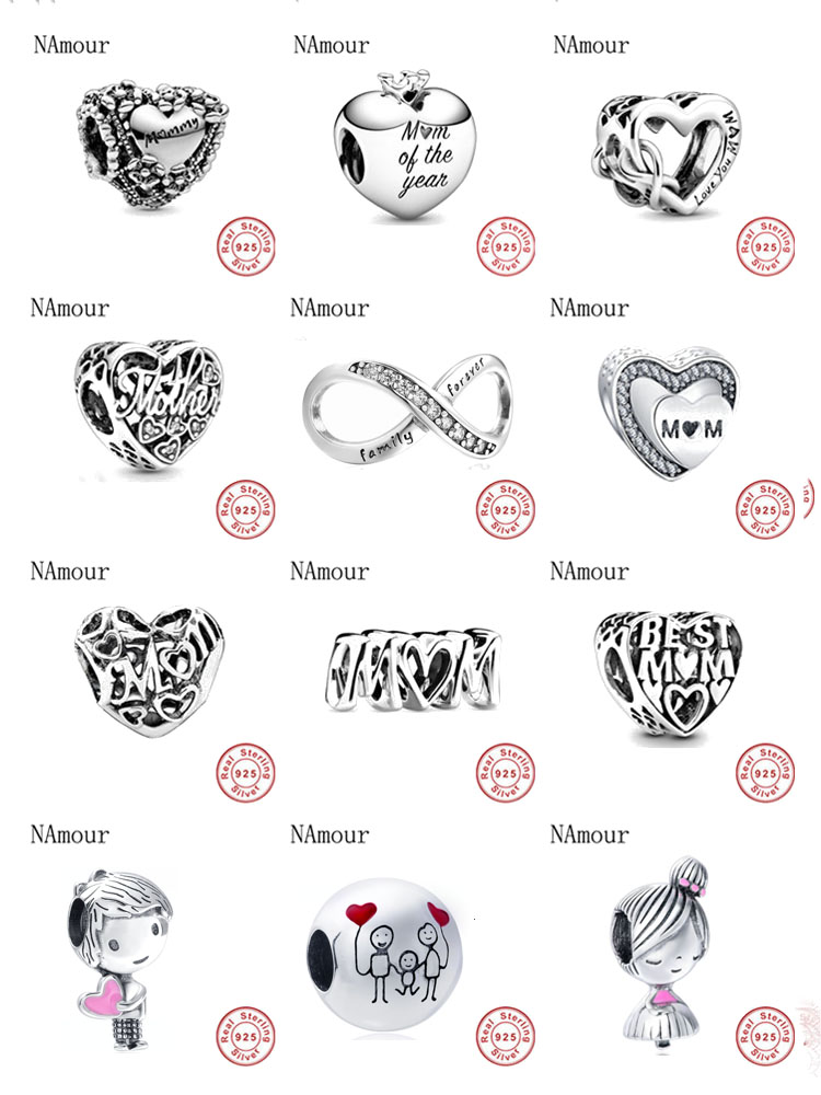 925 Sterling Silver Dangle Charm new mom family forever girl boy Beads Bead Fit Pandora Charms Bracelet DIY Jewelry Accessories
925 Sterling Silver Dangle Charm new mom family forever girl boy Beads Bead Fit Pandora Charms Bracelet DIY Jewelry Accessories