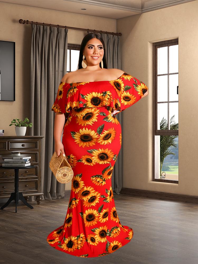 Plus Size Dresses Women Boho Maxi Dress Summer Floral Print Slash Neck Robe Party Wholesale DropPlus
Plus Size Dresses Women Boho Maxi Dress Summer Floral Print Slash Neck Robe Party Wholesale DropPlus