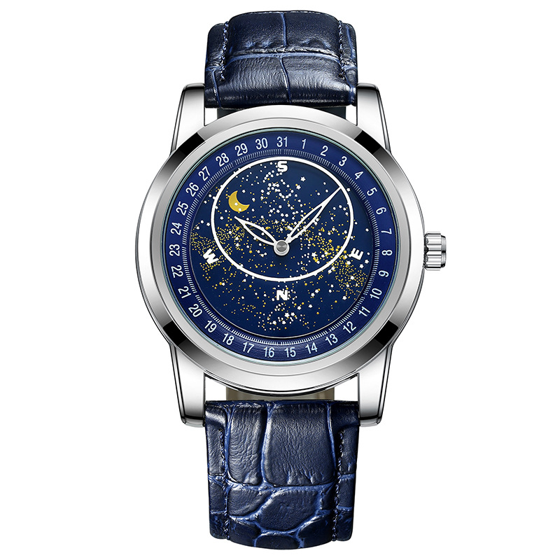 Rotating starry sky dial watch men's fashion automatic mechanical watch waterproof luminous men's watch, Other
Rotating starry sky dial watch men's fashion automatic mechanical watch waterproof luminous men's watch, Other
