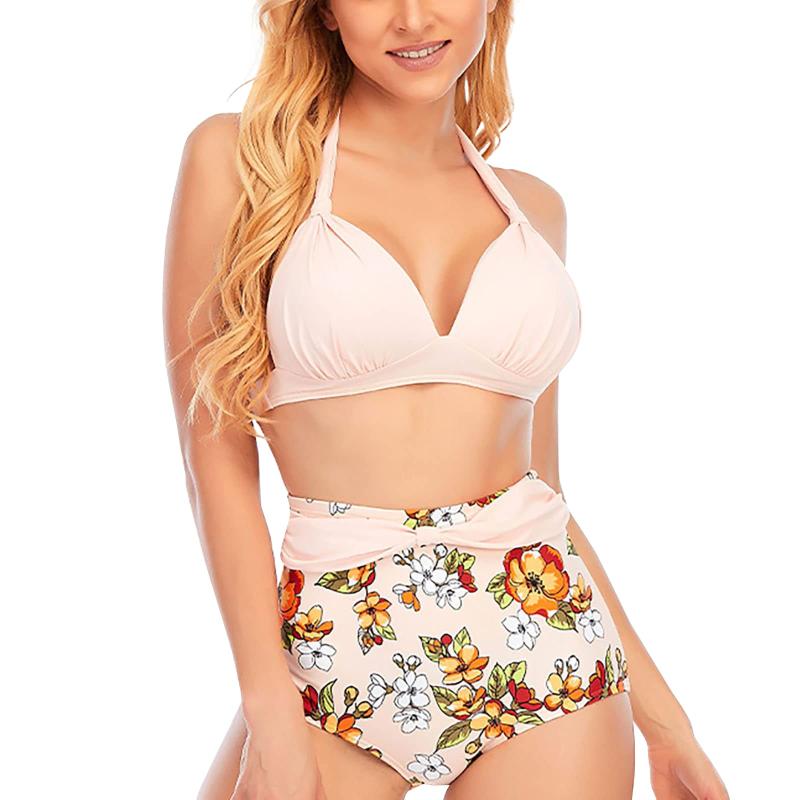 Women' Swimwear Woman Bikinis Set Halter Neck Retro Polka Dot High Waist Swimsuit Female Bandage Bathing Suit Brazlian BiquiniWomen, Blue
Women' Swimwear Woman Bikinis Set Halter Neck Retro Polka Dot High Waist Swimsuit Female Bandage Bathing Suit Brazlian BiquiniWomen, Blue