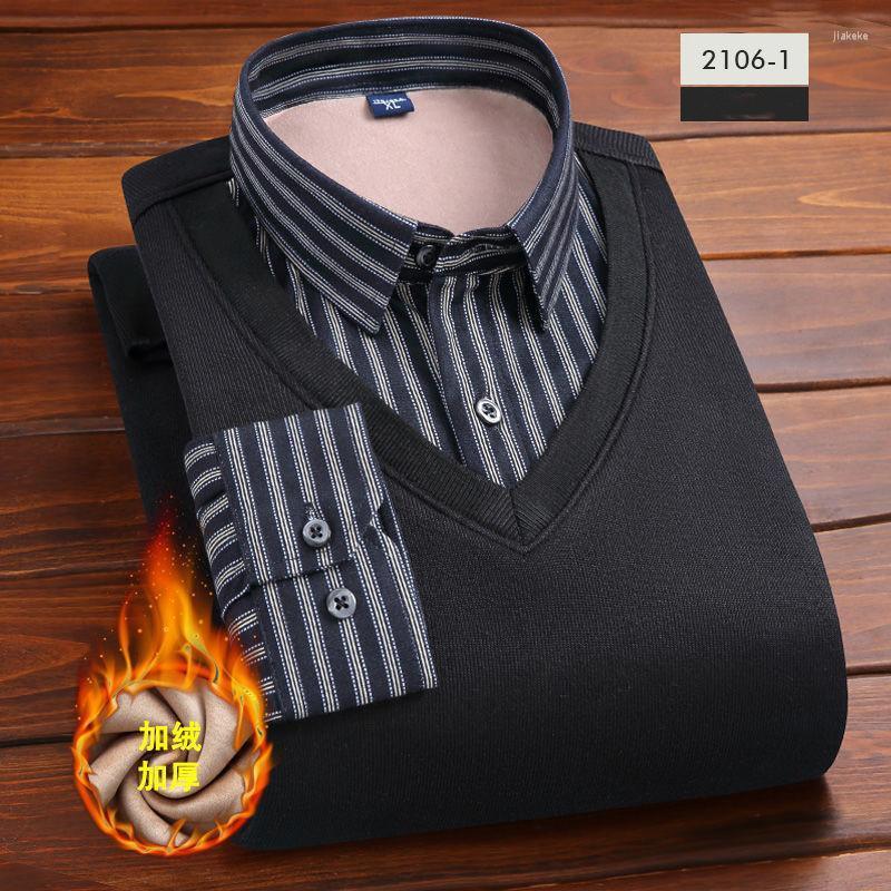 Men's Sweaters 2022 Men Fleece Shirt-collar Sweater Autumn Winter Fashion Grid Solid Thicken Warm Male Plus Velvet, A12
Men's Sweaters 2022 Men Fleece Shirt-collar Sweater Autumn Winter Fashion Grid Solid Thicken Warm Male Plus Velvet, A12