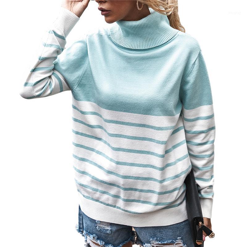 Women Long Sleeve Stripe Color Block Top Fashion High Collar Sweater For Ladies, Gray
Women Long Sleeve Stripe Color Block Top Fashion High Collar Sweater For Ladies, Gray