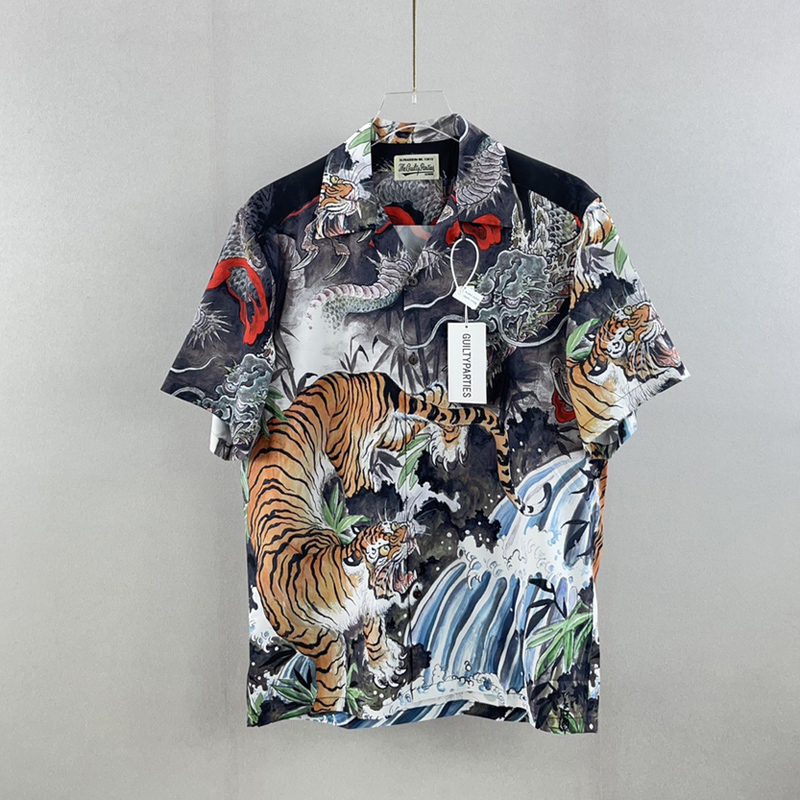 2022 Japan Dragon Tiger Pattern Tee Hawaii Beach Casual Shirt Spring Summer Cool Hip hop Short Sleeve, Black
2022 Japan Dragon Tiger Pattern Tee Hawaii Beach Casual Shirt Spring Summer Cool Hip hop Short Sleeve, Black
