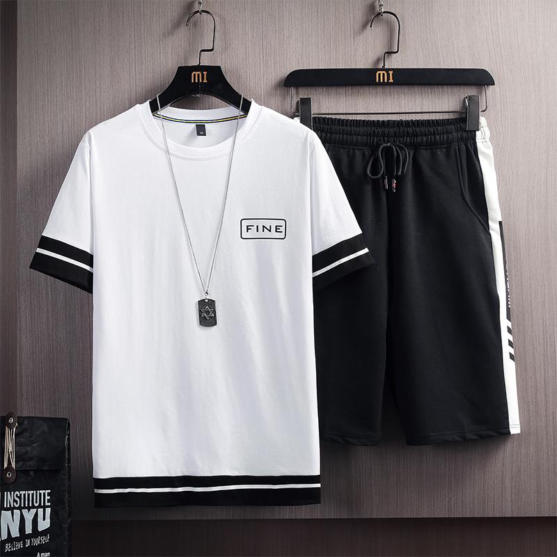 Men's Tracksuits Summer Beach Fashion Leisure Sports Fitness Jogging T-shirt Shorts Men's Suit Color Matching Casual 2 Pieces SetsMen's, Black
Men's Tracksuits Summer Beach Fashion Leisure Sports Fitness Jogging T-shirt Shorts Men's Suit Color Matching Casual 2 Pieces SetsMen's, Black
