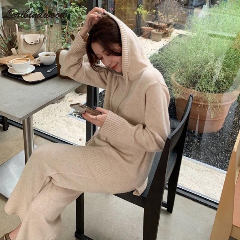 Women' Two Piece Pants Loribindwood 2022 Autumn And Winter Hooded Split Knit Sweater Wide Leg Loose Lazy Fashion Western Style Two-piece Su, Black
Women' Two Piece Pants Loribindwood 2022 Autumn And Winter Hooded Split Knit Sweater Wide Leg Loose Lazy Fashion Western Style Two-piece Su, Black