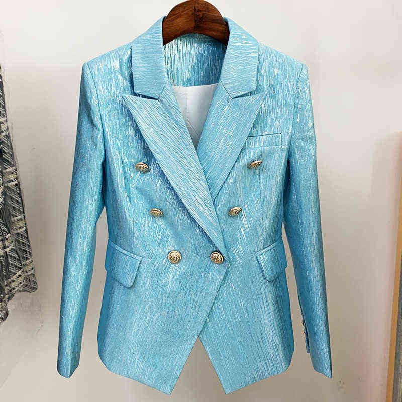 DoubleBreasted Blazer Women 2021 New Suit Metal Button Shiny Silver Silk Slim Elegant Fashion Blue Classic Blazer Jacket Spring J220813
DoubleBreasted Blazer Women 2021 New Suit Metal Button Shiny Silver Silk Slim Elegant Fashion Blue Classic Blazer Jacket Spring J220813