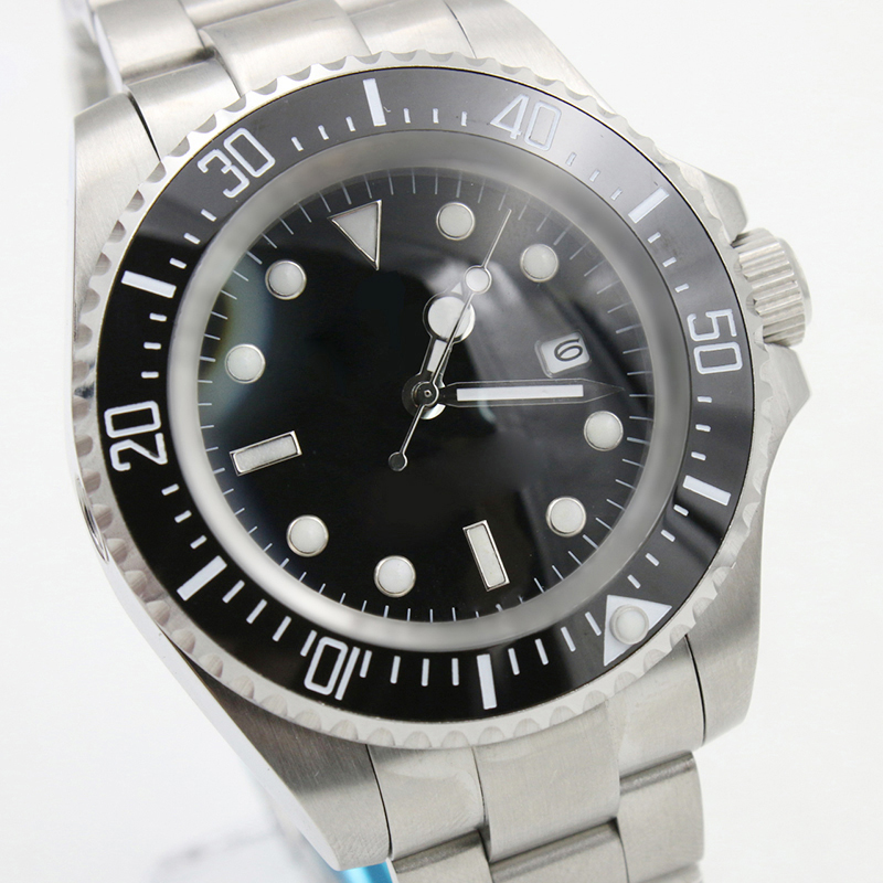 AH Quality Black Watch 44MM Deep Ceramic Bezel SEA-Dweller Sapphire Cystal Stainless Steel 316L Glide Lock Clasp Automatic Mechanical Mens Watches
AH Quality Black Watch 44MM Deep Ceramic Bezel SEA-Dweller Sapphire Cystal Stainless Steel 316L Glide Lock Clasp Automatic Mechanical Mens Watches