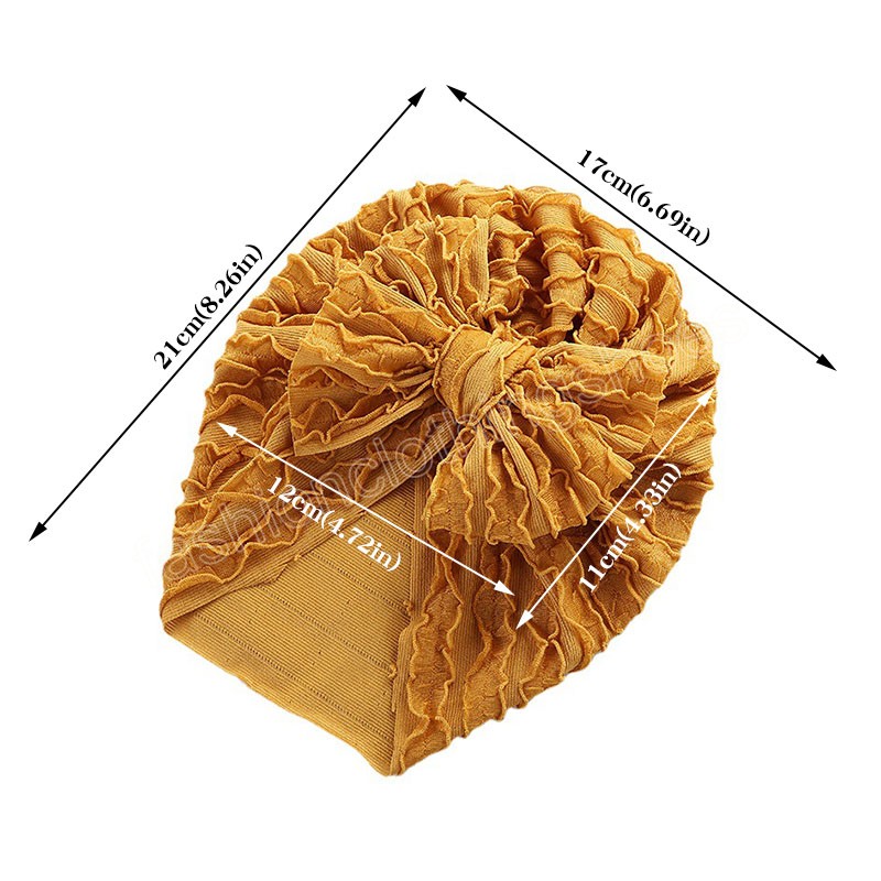 Sweet Baby Girl Fold Hat Newborn Bow Headwrap Solid Color Nylon Kids Toddler Cap Bowknot Baby Beanie